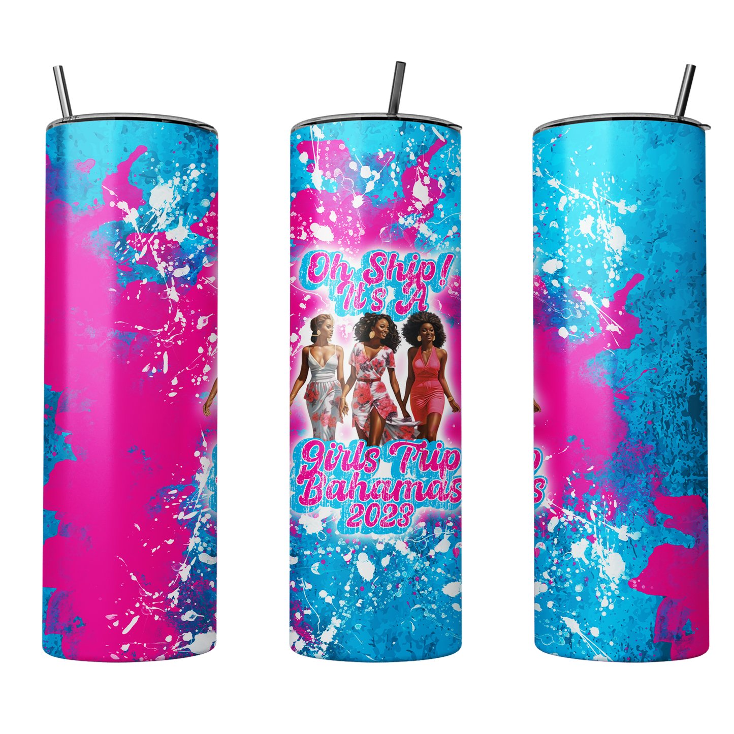 Oh Ship It's A Girls Trip Premium Tumbler  20 oz