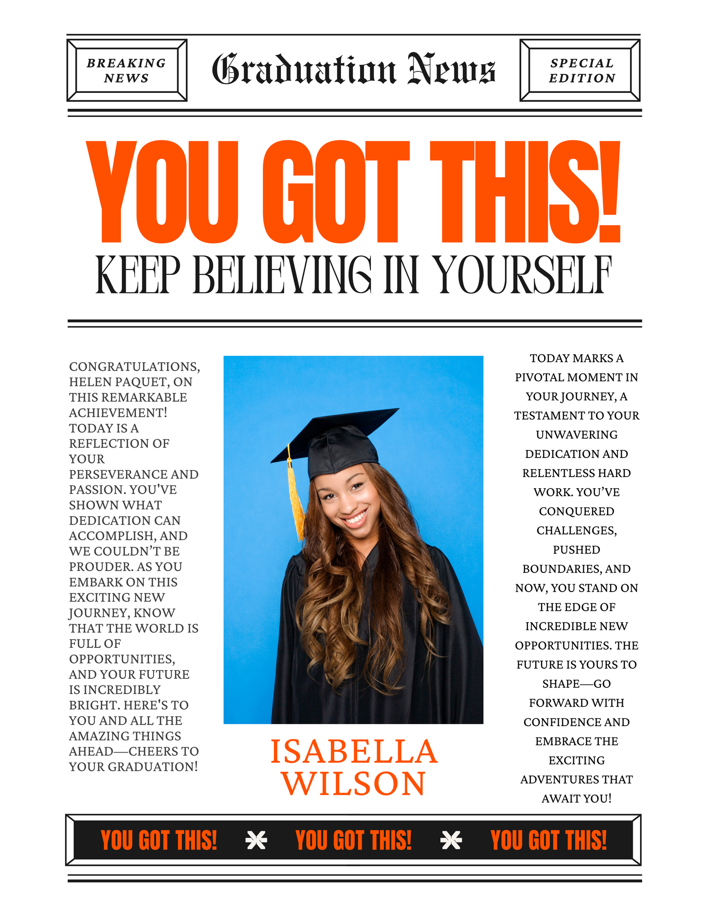 Graduation Newsletter
